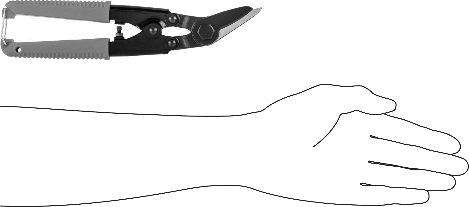 Tek Elle Kullanılan Kayış Kesici, Maksimum 1-1/4“ Genişlik x 0,035” Kalınlıkta Çemberleme için, 9" Toplam Uzunluk