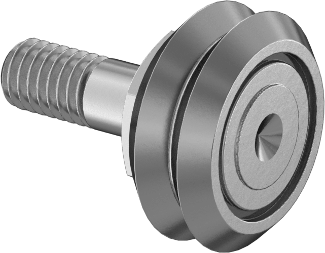 Dişli V-Oluklu Ray Makarası, Conta, 440C Paslanmaz Çelik, 20 mm Silindir Çapı, 5000 rpm