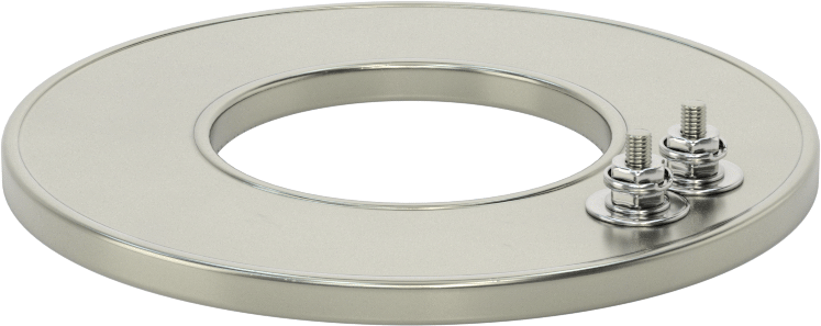 Cıvata ve Kelepçe Montajlı Halka Disk Isıtıcı, Krom Kaplamalı Çelik Kılıflı, 120V AC, 1000W