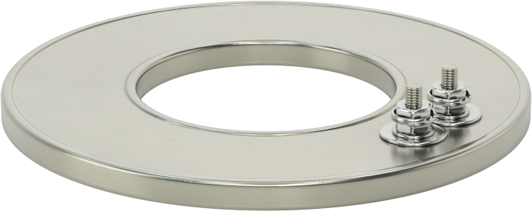 Cıvata ve Kelepçe Montajlı Halka Disk Isıtıcı, Krom Kaplamalı Çelik Kılıflı, 120V AC, 660W