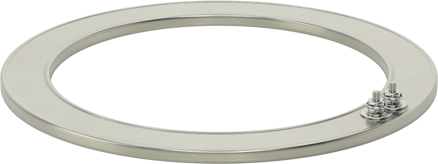 Cıvata ve Kelepçe Montajlı Halka Disk Isıtıcı, Krom Kaplamalı Çelik Kılıflı, 120V AC, 1800W