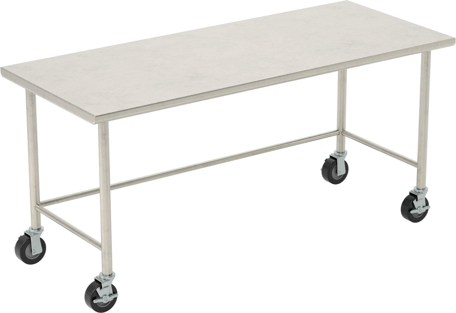 Paslanmaz Çelik Masa, Mobil, 34“ Yükseklik x 72” Genişlik x 30" Derinlik