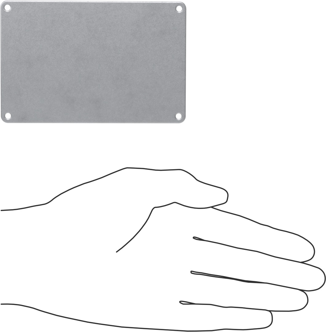 Devre Kartı Muhafazası için 4-1/4“ x 2-3/4” Toz Geçirmez Uç Kapağı