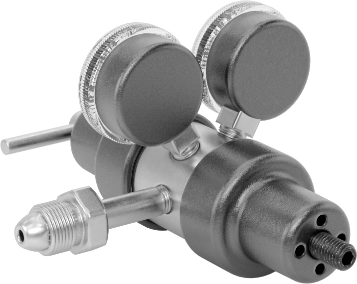 Tank Üzerine Monte Edilen Basınç Düzenleme Valfi, İki Aşamalı, 1/4 NPT Dişi x CGA 580 Ngo Erkek