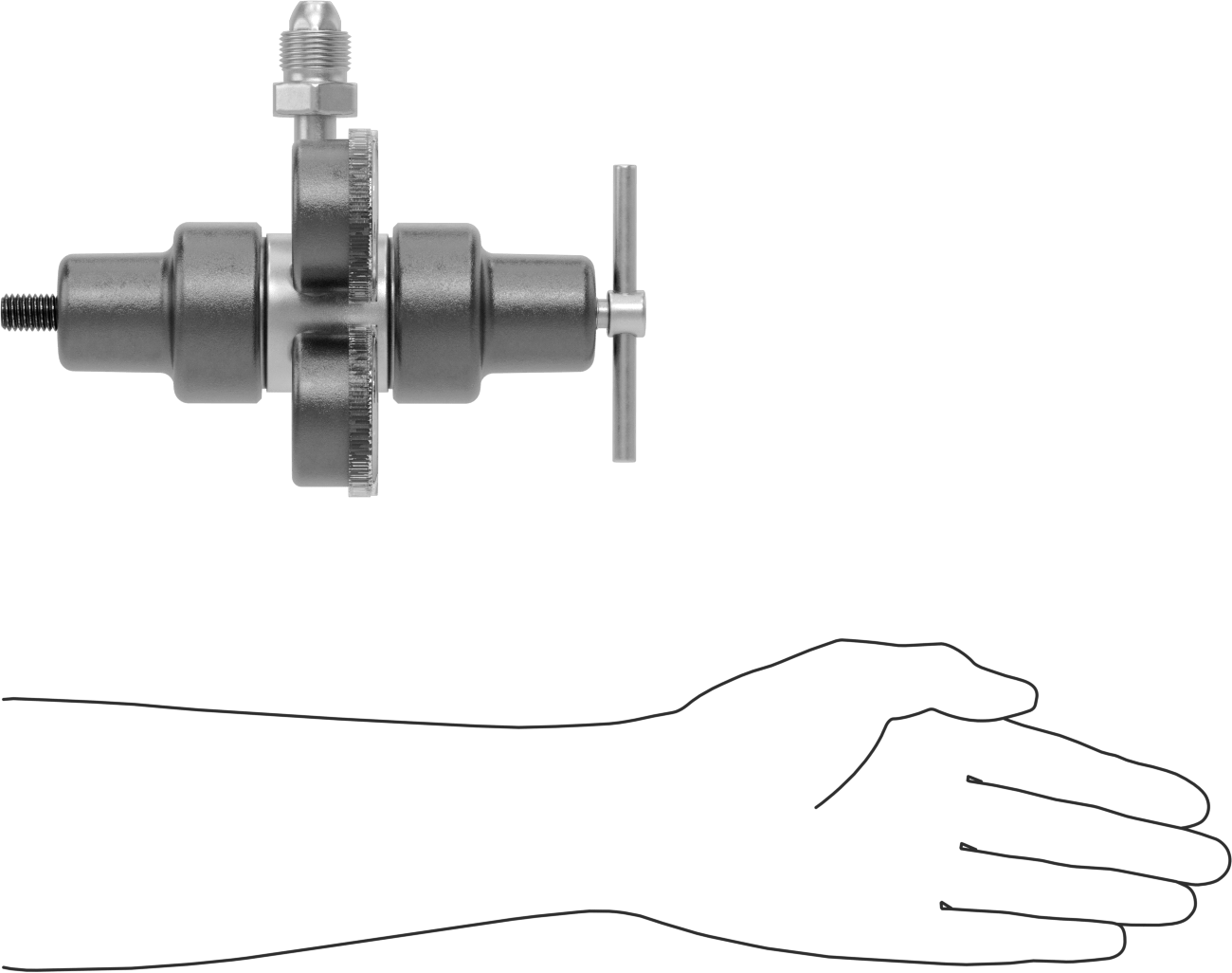 Tank Üzerine Monte Edilen Basınç Düzenleme Valfi, İki Aşamalı, 1/4 NPT Dişi x CGA 580 Ngo Erkek