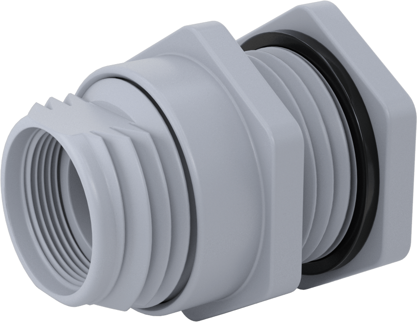 EPDM Contalı Duvar Geçiş Düz Bağlantı Parçası, CPVC Konektör, Sıcak Su için, 1-1/2 NPT Dişi
