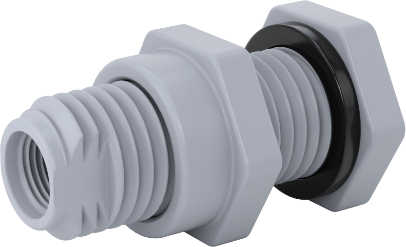 EPDM Contalı Duvar Geçiş Düz Bağlantı Parçası, CPVC Adaptör, Sıcak Su için, 1/2 Soket x 1/2 NPT Dişi
