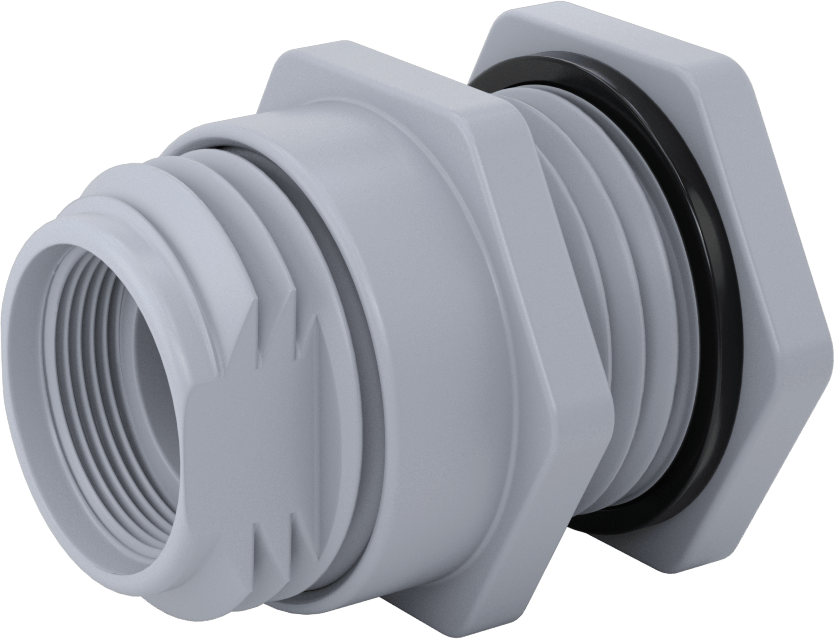 EPDM Contalı Duvar Geçiş Düz Bağlantı Parçası, CPVC Adaptör, Sıcak Su için, 1-1/2 Soket x NPT Dişi