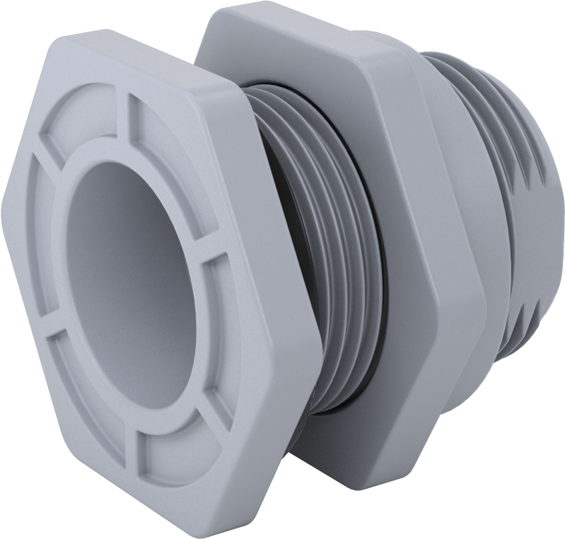 EPDM Contalı Duvar Geçiş Düz Bağlantı Parçası, CPVC Adaptör, Sıcak Su için, 2 Soketli Dişi x 2 NPT Dişi