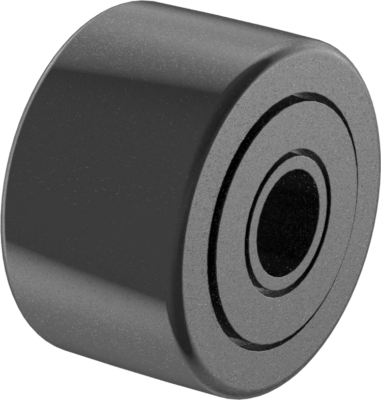 Mile Monte Taçlı Ray Makarası, Conta ile, 2-1/2" Silindir Çapı, 1-1/2" Makara Genişliği