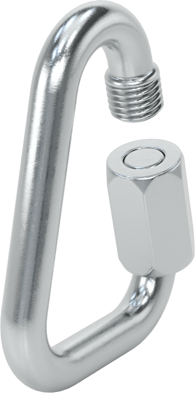 Üçgen Hızlı Bağlantı, Çinko Kaplı Çelik, 1/2" Kalınlık, Kaldırma Amaçlı Değildir