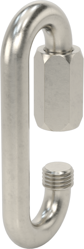 Oval Hızlı Bağlantı, Tip 316 Paslanmaz Çelik, 3/4" Kalınlık, Kaldırma Amaçlı Değildir