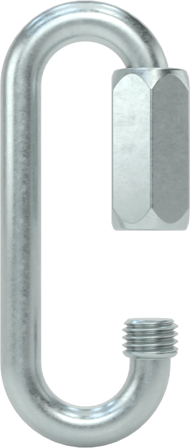 Oval Hızlı Bağlantı, Çinko Kaplı Çelik, 5/16" Kalınlık, 11/16" Açılır, Kaldırma Amaçlı Değildir