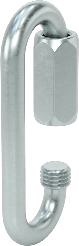 Oval Hızlı Bağlantı, Çinko Kaplı Çelik, 5/16" Kalınlık, 11/16" Açılır, Kaldırma Amaçlı Değildir