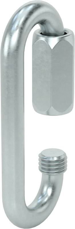 Oval Hızlı Bağlantı, Çinko Kaplı Çelik, 11/32" Kalınlık, 3/4" Açılır, Kaldırma Amaçlı Değildir