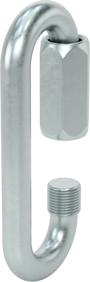 Oval Hızlı Bağlantı, Çinko Kaplı Çelik, 9/16" Kalınlık, 1-1/32" Açık, Kaldırma Amaçlı Değildir