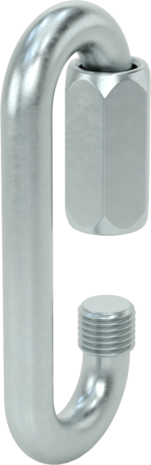 Oval Hızlı Bağlantı, Çinko Kaplı Çelik, 23/32" Kalınlık, Kaldırma Amaçlı Değildir