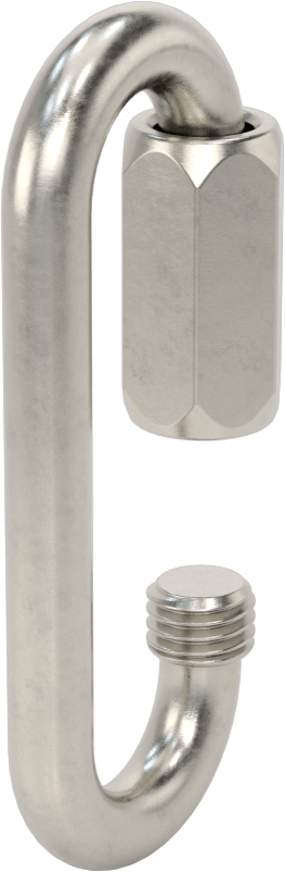 Oval Hızlı Bağlantı, Tip 316 Paslanmaz Çelik, 11/32" Kalınlık, 3/4" Açılır, Kaldırma Amaçlı Değildir