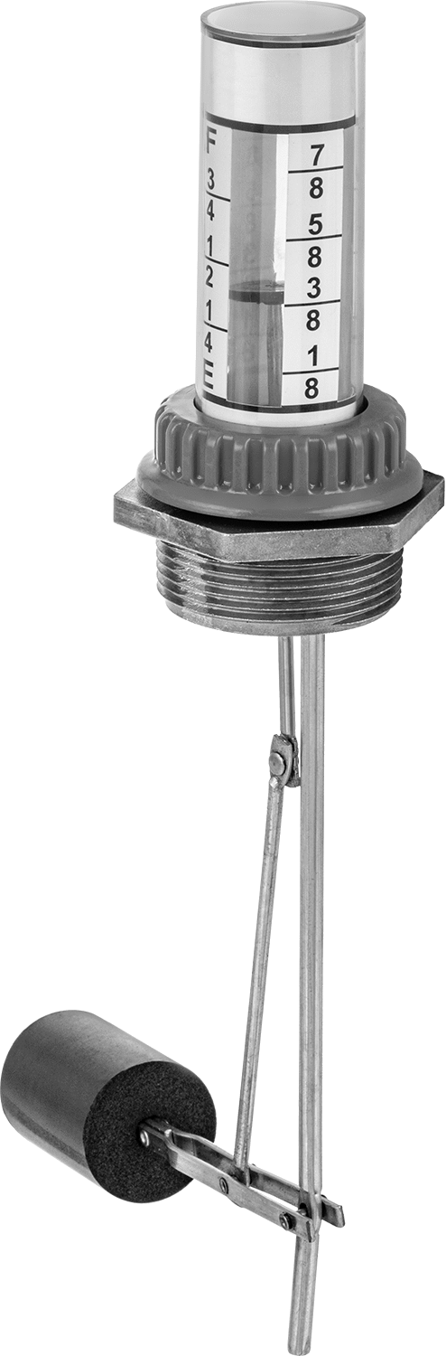 Dikey Montajlı Sıvı Seviye Göstergesi, 39" Derinlikli Tank için, 2 NPT Erkek