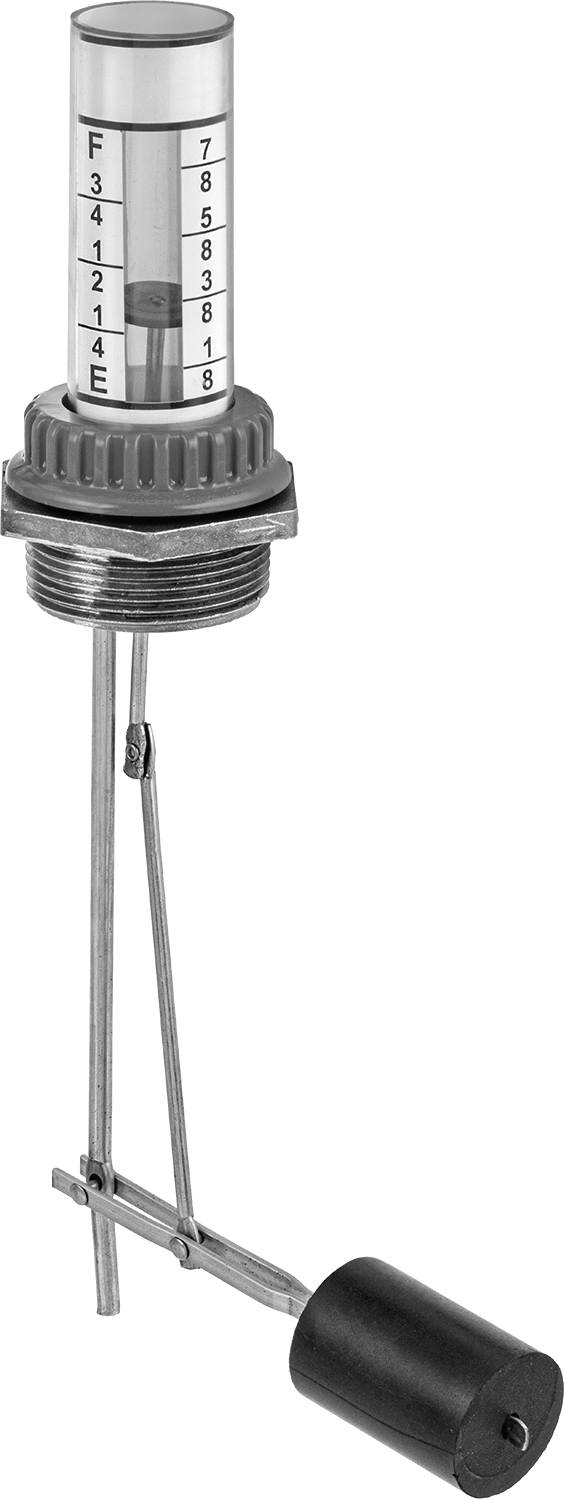 Dikey Montajlı Sıvı Seviye Göstergesi, 39" Derinlikli Tank için, 2 NPT Erkek