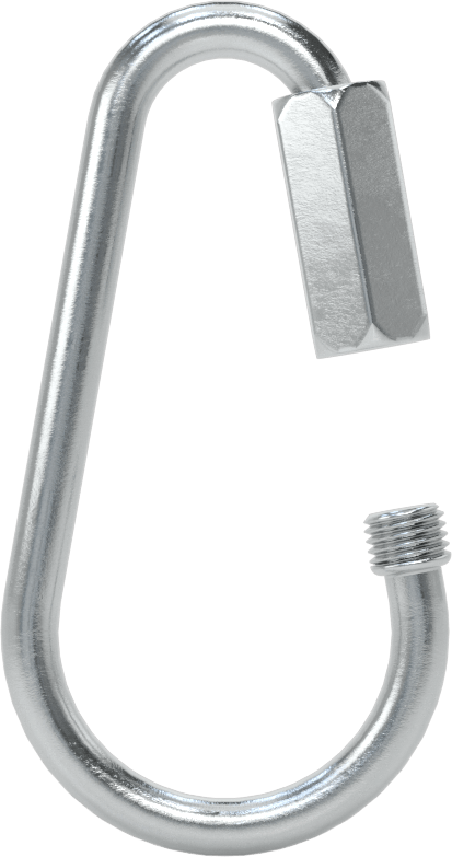 Armut Şeklinde Hızlı Bağlantı, Çinko Kaplı Çelik, 1/8" Kalınlık, Kaldırma Amaçlı Değildir