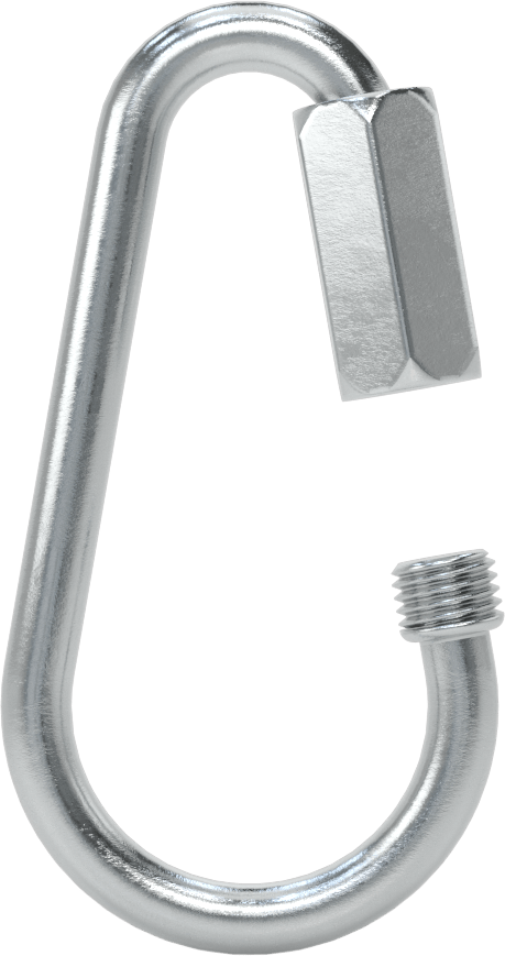 Armut Şeklinde Hızlı Bağlantı, Çinko Kaplı Çelik, 1/4" Kalınlık, Kaldırma Amaçlı Değildir