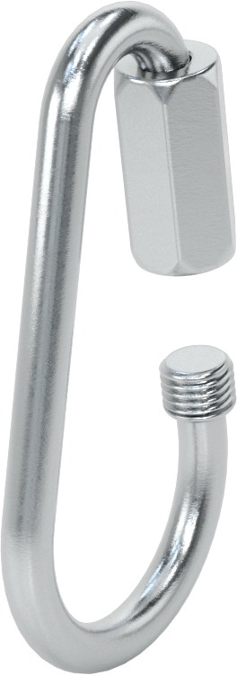 Armut Şeklinde Hızlı Bağlantı, Çinko Kaplı Çelik, 1/4" Kalınlık, Kaldırma Amaçlı Değildir