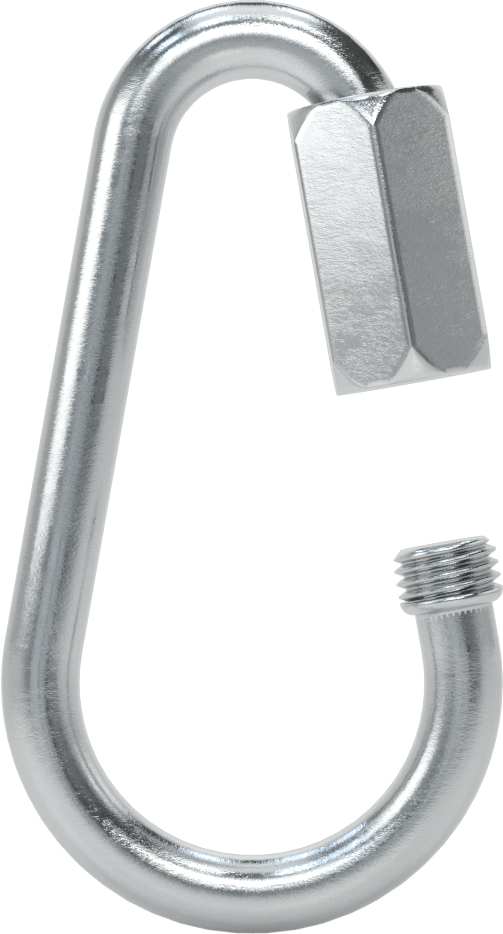 Armut Şeklinde Hızlı Bağlantı, Çinko Kaplı Çelik, 3/8" Kalınlık, Kaldırma Amaçlı Değildir