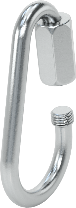 Armut Şeklinde Hızlı Bağlantı, Çinko Kaplı Çelik, 3/8" Kalınlık, Kaldırma Amaçlı Değildir