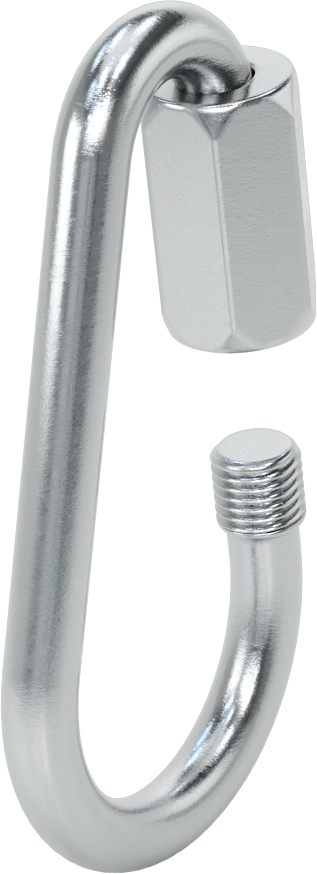 Armut Şeklinde Hızlı Bağlantı, Çinko Kaplı Çelik, 1/2" Kalınlık, Kaldırma Amaçlı Değildir