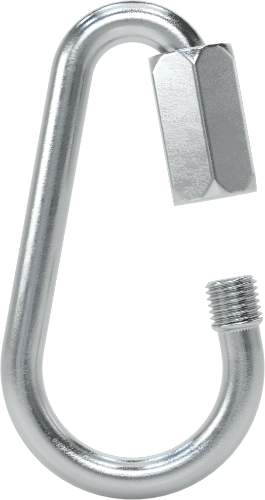 Armut Şeklinde Hızlı Bağlantı, Çinko Kaplı Çelik, 1/2" Kalınlık, Kaldırma Amaçlı Değildir