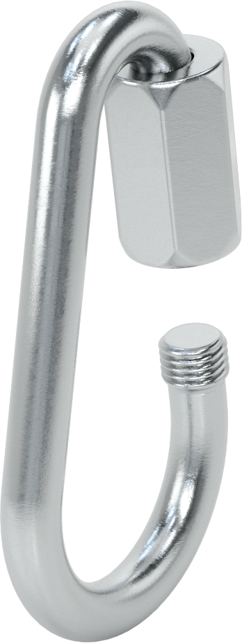 Armut Şeklinde Hızlı Bağlantı, Çinko Kaplı Çelik, 5/8" Kalınlık, Kaldırma Amaçlı Değildir
