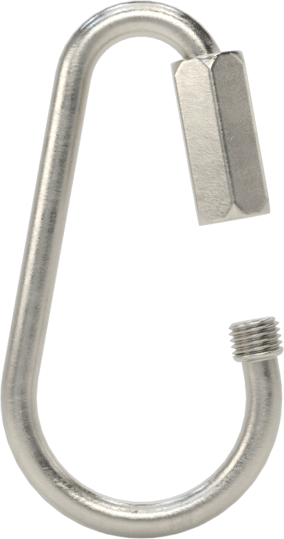 Armut Şeklinde Hızlı Bağlantı, Tip 316 Paslanmaz Çelik, 1/8" Kalınlık, Kaldırma Amaçlı Değildir
