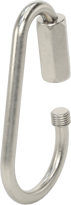 Armut Şeklinde Hızlı Bağlantı, Tip 316 Paslanmaz Çelik, 1/8" Kalınlık, Kaldırma Amaçlı Değildir