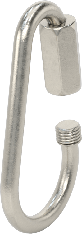 Armut Şeklinde Hızlı Bağlantı, Tip 316 Paslanmaz Çelik, 1/4" Kalınlık, Kaldırma Amaçlı Değildir