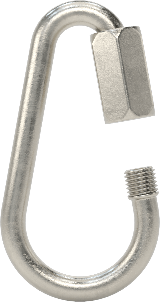 Armut Şeklinde Hızlı Bağlantı, Tip 316 Paslanmaz Çelik, 1/2" Kalınlık, Kaldırma Amaçlı Değildir