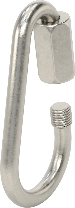 Armut Şeklinde Hızlı Bağlantı, Tip 316 Paslanmaz Çelik, 1/2" Kalınlık, Kaldırma Amaçlı Değildir