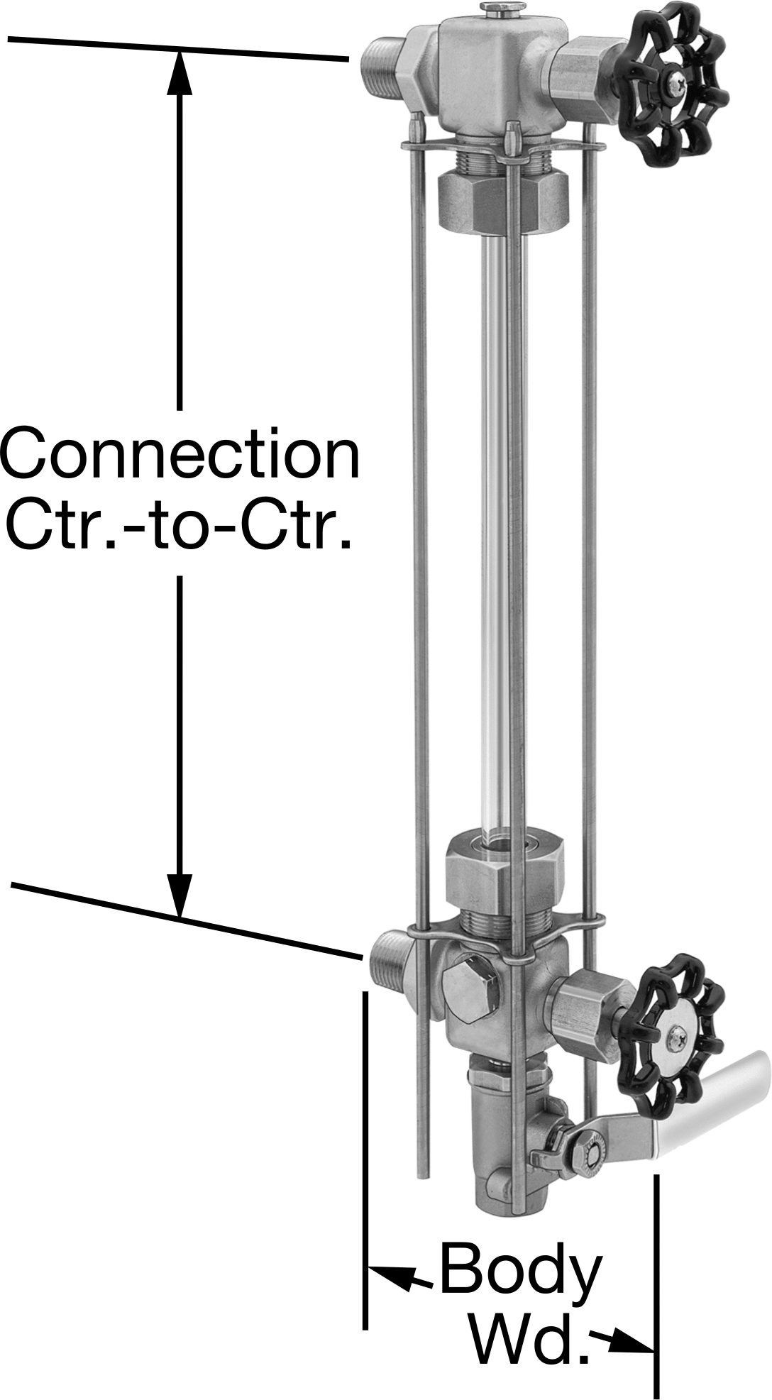 316 Stainless Steel and Brass With Ball-Valve-Style Drain