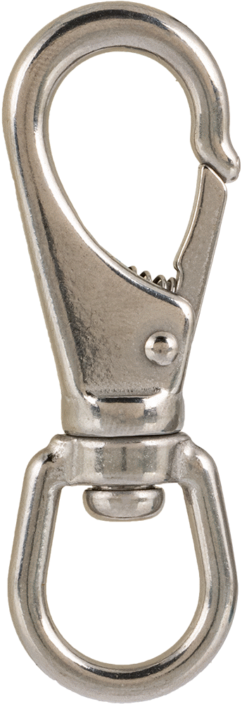 Döner Gözlü Karabina, 316 Paslanmaz Çelik, 1/4" Açıklık Genişliği, 2-1/4" Kullanılabilir Uzunluk