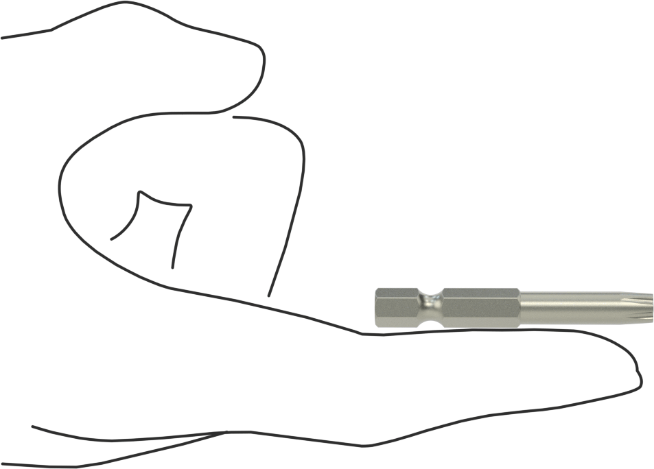 Torx-Plus Ucu, Elektrikli Aletler için 1/4" Altıgen Şaft, IP30 Boyutu