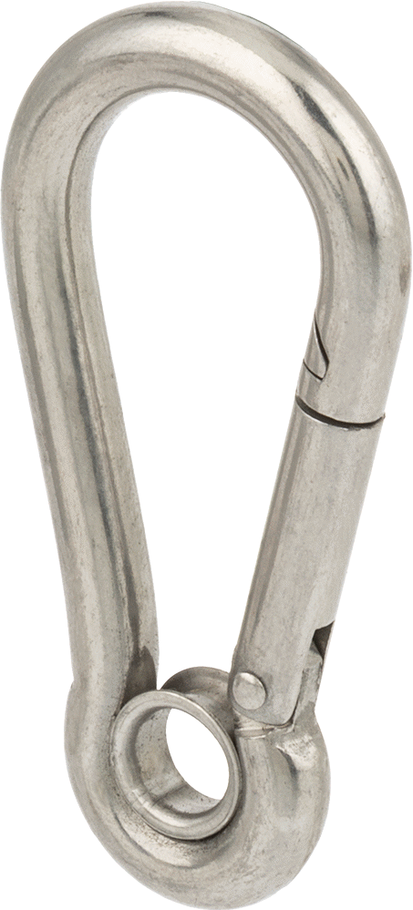 316 Paslanmaz Çelik Karabina - Kaldırma Amaçlı Değildir, 100 lbs. Kapasite, 1/4" Kalınlık, 5/16" Açıklık Genişliği