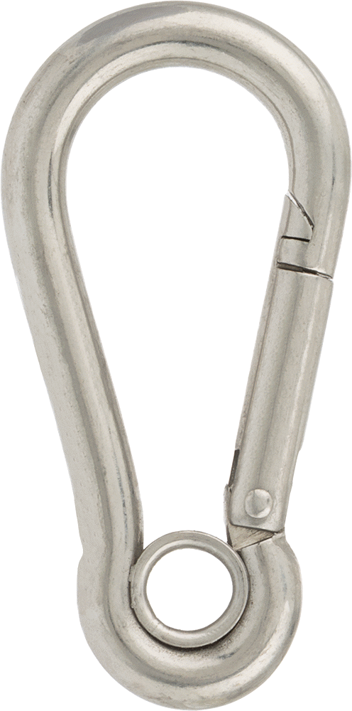 316 Paslanmaz Çelik Karabina - Kaldırma Amaçlı Değildir, 100 lbs. Kapasite, 1/4" Kalınlık, 5/16" Açıklık Genişliği