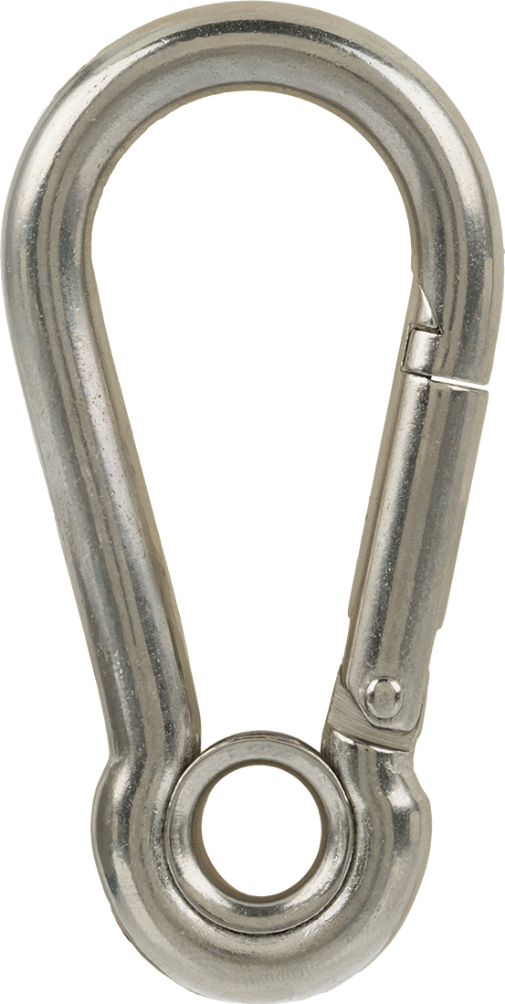 316 Paslanmaz Çelik Karabina - Kaldırma Amaçlı Değildir, 200 lbs. Kapasite, 5/16" Kalınlık, 3/8" Açıklık Genişliği