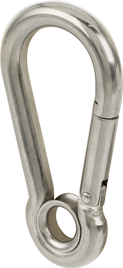 316 Paslanmaz Çelik Karabina - Kaldırma Amaçlı Değildir, 200 lbs. Kapasite, 5/16" Kalınlık, 3/8" Açıklık Genişliği