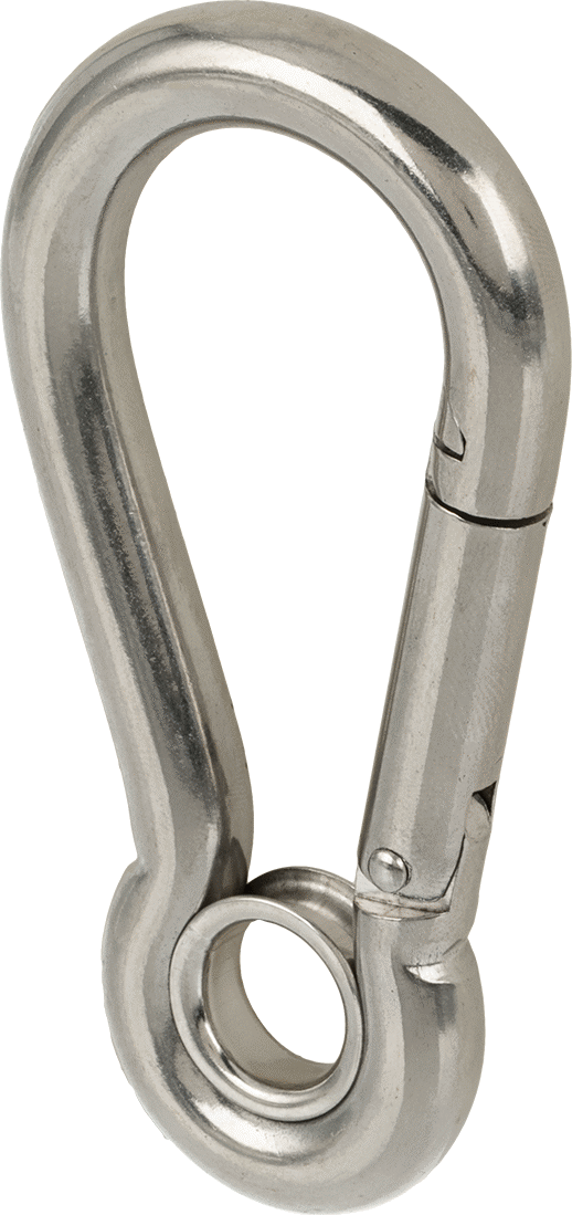 316 Paslanmaz Çelik Karabina - Kaldırma Amaçlı Değildir, 400 lbs. Kapasite, 3/8" Kalınlık, 1/2" Açıklık Genişliği