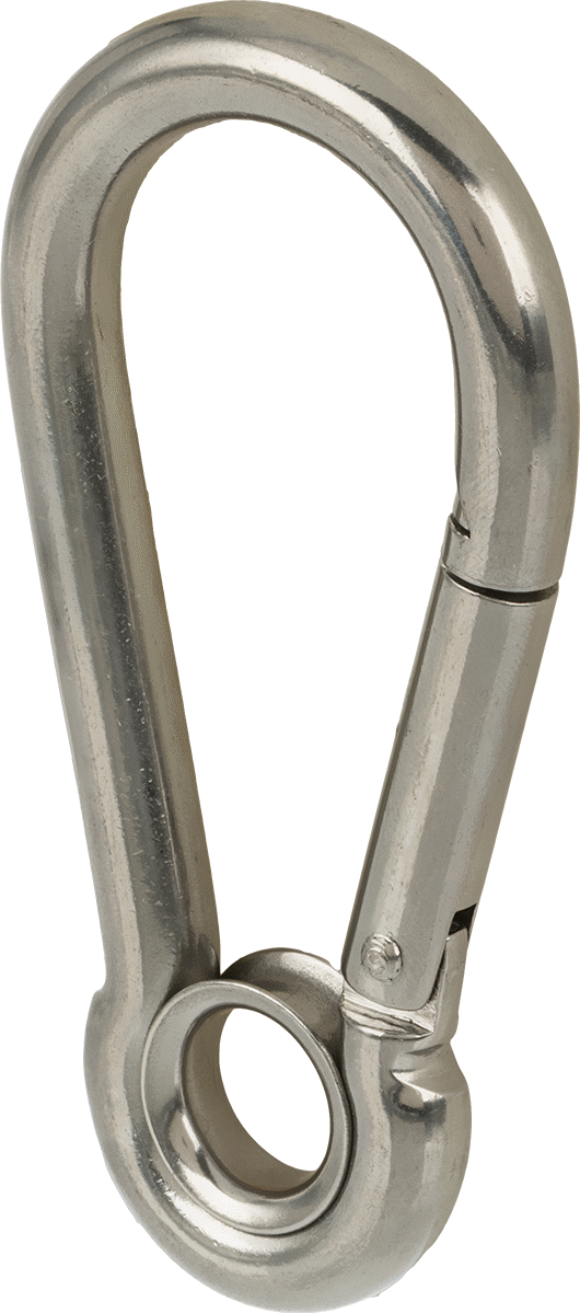 316 Paslanmaz Çelik Karabina - Kaldırma Amaçlı Değildir, 500 lbs. Kapasite, 7/16" Kalınlık, 5/8" Açıklık Genişliği