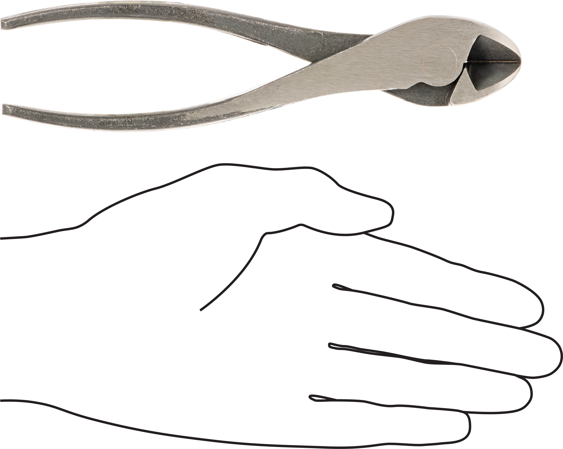 Tel Kesiciler, Oval Başlık ve Düz Tutamak ile, 7" Toplam Uzunluk