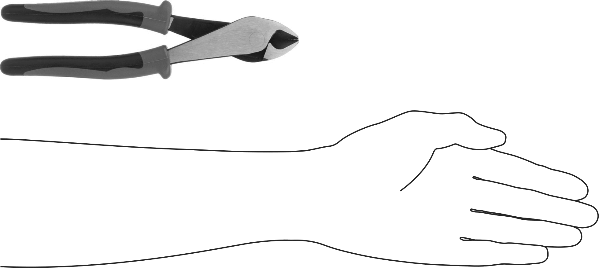 Tel Kesiciler, Oval Başlı ve Ultra Kavrama, 8" Toplam Uzunluk, 13/16" Uzun Çene