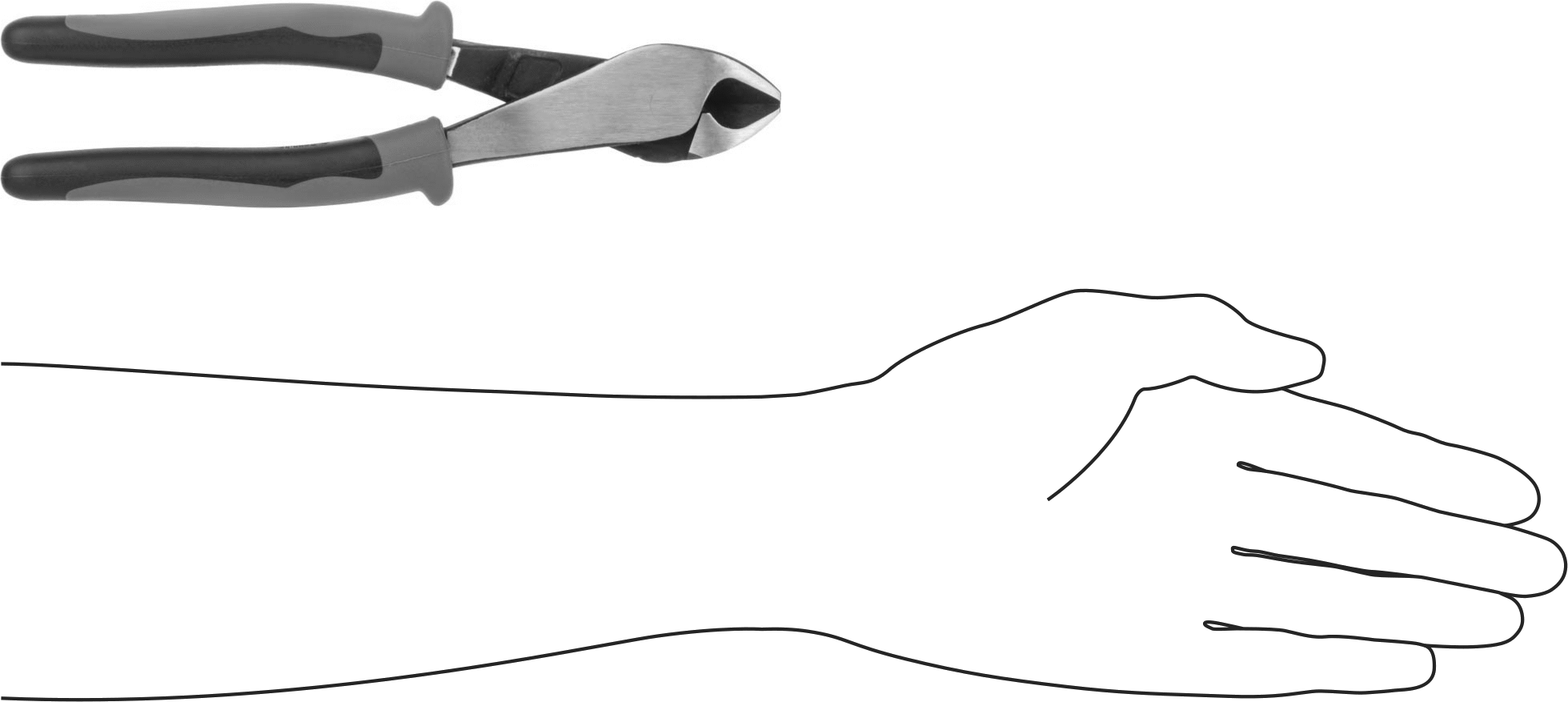 Tel Kesiciler, 12 Derece Ofset Oval Başlı ve Ultra Kavrama ile, 8" Toplam Uzunluk