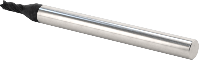 Elmas Kaplı Karbür Uçlu Freze, Kare Uç, 4 Yiv, 1/16" Freze Çapı, 1-1/2" Toplam Uzunluk